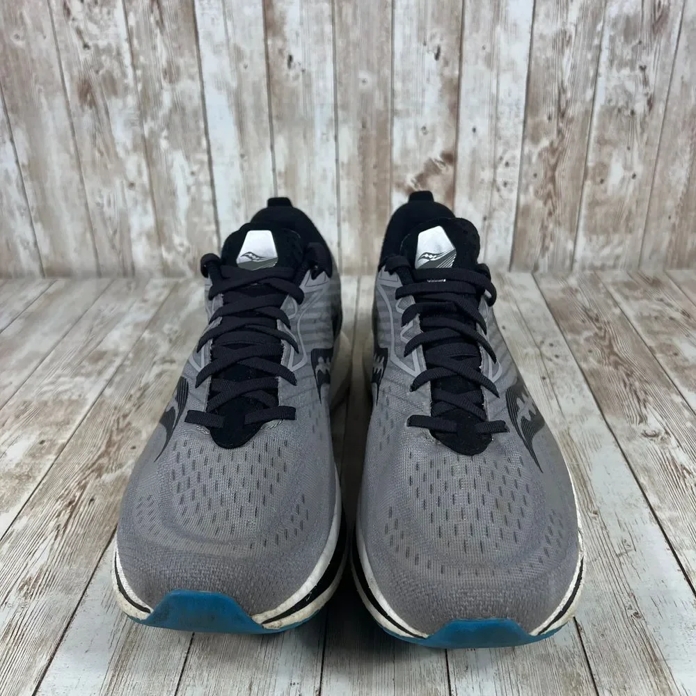 Saucony Performance Running Shoes Athletic Sneakers Gray Black Blue PWR‎ Run